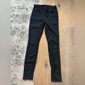 7 For All Mankind Women's Black Skinny Jeans High Waist 26